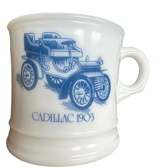 surrey Other - Vintage Surrey Shaving Mug Cadillac 1903 Coffee Cup Milk Glass​​​​​​​​
